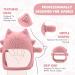 Baby Teething Toys Set - Silicone Hand Teether with Pacifier Clip | BPA Free Chew Toys for Babies 6-12 Months (Pink) - Buy Online on GoSupps.com