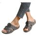 Elegant Women's Plateau Sandals with Wedge Heel - Comfortable Glitter Slides for Summer Vacation | S42745 Gray UK 6 - Buy Online on GoSupps.com
