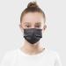 50 Disposable Face Masks Made in Germany, Type II CE Certified - Small Size Black, Triple Layer Filtration 99.78%, Breathable with Elastic Earloops - Buy Online on GoSupps.com