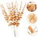 Zerodeko 20 Pcs Eucalyptus Leaves Artificial Leaves Artificial Greenery Stems Artificial Flowers Wedding Centerpiece Home Decor Gold Wedding Decor Household Decor Vase Bouquet Plastic Touch Goldenx2pcs 38X3CMx2pcs - Buy Online on GoSupps.com