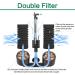 AQQA 3/5W Aquarium Sponge Filter - Quiet Double Foam Filter for 55-210L | Efficient Biological & Mechanical Filtration - Buy Online on GoSupps.com