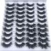 NEW 4 Pairs 3D Mink Hair False Eyelashes Criss-cross Wispy Cross Fluffy length 25-30mm Lashes Extension Handmade Eye Makeup Tools (F082)