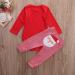 Geagodelia My First Christmas Baby Outfit Set - Red Newborn Long Sleeve Romper & Santa Claus Pants Pajamas - 0-3 Months - Buy Online on GoSupps.com