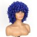 Shop Porsmeer Synthetic Afro Wig for Women & Men - Large Curly Bob Blue Halloween Cosplay Wig - Buy Online on GoSupps.com