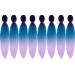 LDMY Pre-Stretched Braiding Hair Extensions - 8PCS Purple Blue Pink Ombre Synthetic Kanekalon for Colorful Braids - 90g/PC - Buy Online on GoSupps.com