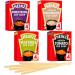 Vegetarian Cup Soup Variety Bundle - 4 Flavours 16 Sachets - with Heinz Minestrone Mushroom Tomato and Vegetable - Includes 16 x Individually Wrapped Wooden Stirrers - Buy Online on GoSupps.com