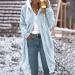 Shop Hanxiulin Oversized Winter Coat - Plush Hoodie Jacket for Women | Windproof & Lightweight Quilted Design in Sky Blue - Buy Online on GoSupps.com