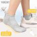 Yaniky Sneaker Socks for Men & Women - 6 Pairs Breathable Cotton Sports Socks Comfortable Unisex Running & Padded Short Half Socks (Sizes 35-50) - Gray - Buy Online on GoSupps.com