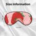 Cartoon Strawberry Eye Mask - Soft Adjustable Sleeping Mask for Men & Women | Comfortable Nighttime Relaxation - Buy Online on GoSupps.com