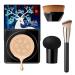 Mushroom Head Air Cushion CC Cream Moisturizing Concealer BB Cream with Foundation Brush Face Foundation Makeup Full Coverage Pores (Natural Color)