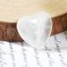 SoulNioi White Crystal Heart Stone Mini Love Pocket Stones - Set of 2 | Tumbled Worry Stone for Reiki Meditation Therapy and Stress Relief | Healing Crystals for Home Decor - 20mm - Buy Online on GoSupps.com