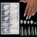 U-Shinein French Dual Nail Shape Set Nail Extension Mold & French Pads Reusable Silicone Nail Stencils French Shapes Forms Stickers French Nails Stencil for Nail Art Nail Design