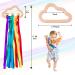 Baby Sensory Ribbon Ring Toys - Set of 2 | Rainbow Rattle & Natural Wooden Teether for 6-12 Month Babies | Montessori Sensory Toy - Buy Online on GoSupps.com