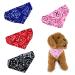 4 pieces of dog hollow dog bandana headscarf polyester dog hill towel with collar adjustable dog neckerchief pet triangle bibs for small and medium -sized pets dogs and cats (m) pink black dark blue red