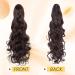 Long Wavy Dark Brown Ponytail Extension - Real Hair Claw Clip In Braid 60cm | Shop Now! - Buy Online on GoSupps.com