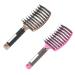 Voremy Magical Brush Detangler, Detangling Brush, Curved and Vented for Wet or Dry Detangling Hair Brush for Men, Women & Kids’ Long, Thick, Thin, Curly & Tangled Hair (Pink+Gold)