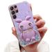 Tivenfezk Nadoli for Samsung Galaxy S22 Ultra Hase Hidden Stand Shell caricature glitter rabbits stand Soft silicone bling cell phone shell.