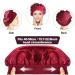 Redamancy Satin Bonnet Set - Reusable Silk Hair Hoods for Women & Girls | Nighttime Sleep Protection (Black & Red) - Buy Online on GoSupps.com