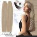 Moresoo Human Hair Weft Blonde Double Weft Hair Extensions - Ash Blonde with Platinum Blonde Sew in Hair Extensions 18 Inch 100g/Pack #P18/613 - Buy Online on GoSupps.com