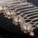 4 Pack Rhinestone Flower Hair Combs for Women - Wedding Bridal Jewelry Clips (Rose Gold) - Buy Online on GoSupps.com