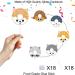 Cute Animal Donut Kids Happy Birthday Cupcake Toppers Set of 18 - This is a donut party baby shower or birthday party cartoon decoration that boys and girls will love - SugarGera - Buy Online on GoSupps.com