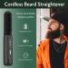 REHOYO Cordless Beard Straightener Brush - Anti-Scald, Ionic Technology, 3 Temp Settings - Portable Straightening Comb for Men's Hair, Beard - Black - Buy Online on GoSupps.com