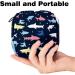 Colorful Shark-Star Pattern Women's Binding Bags | Tampon Storage with Zip Pockets | Multi-Functional Menstrual Bags - Buy Online on GoSupps.com