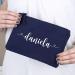 Herz & Heim Personalized Cosmetic Bag - Stylish Women's Gift | 22x16.5 cm - Blue - Buy Online on GoSupps.com