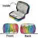 Pfrewn 7 Day Rainbow Watercolor Butterfly Pill Organizer | Portable Weekly Vitamin & Medicine Holder - Travel-Friendly Zipper Pouch - Buy Online on GoSupps.com