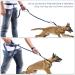 Vivaglory Free-Handed Dog Leash - Double Anti-Shock Bungees & Padded Handles | Reflective Waist Running Leash for Medium & Large Dogs | Adjustable 83-147cm Navy/Black - Buy Online on GoSupps.com
