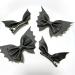 Halloween Bat Hair Bow Clips - Black PU Leather Alligator Barrettes for Girls, Women, Kids - Cosplay Accessory, Costume Decoration - 4pcs - Buy Online on GoSupps.com