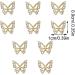 3D Nail Charm - Butterflies Shiny Supplies Char Manicure Jewelry Decorations For Crafts Decorations Clothes Shoes Gold - Buy Online on GoSupps.com