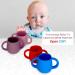 SiliLife Silicone Baby Cups 2 Pack | BPA Free & Food-Grade Safe | Easy-Grip Handles for Self-Feeding | Electric Blue/Coral Red - Buy Online on GoSupps.com