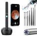 Ear Wax Removal, Ear Cleaner with Camera, Ear Wax Removal Tool with 1080p HD, Wireless Otoscope with Light, Ear Wax Removal Kit for iPhone, iPad, Android Phones Black