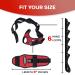 RIMSports Foot & Calf Stretcher Strap - Plantar Fasciitis Relief | Achilles Tendonitis Aid | Hamstring & Leg Stretching Straps for Dancers and Yoga - Red - Buy Online on GoSupps.com