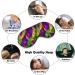 Mardi Gras Palms Sleep Mask - Adjustable Eye Cover for Men and Women, Blocks Light for Night Travel and Nap - Buy Online on GoSupps.com
