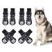 Vyuwast 8 Pcs Dog Socks Paws Stop Licking Anti-Slip Dog Paw Protectors with Adjustable Straps Dog Socks with Grips for Small Medium Large Dogs Puppy Indoor Outdoor Hardwood Floor Walking(M Black)