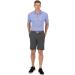 IBKUL Men's Athleisure UPF 50+ Icefil Cooling Polo - Charcoal/Lavender Curled Waves (Modern Fit, Size Large) - Buy Online on GoSupps.com