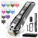 Professional Hair Clippers for Men Professional Hair Clippers Waterproof Barber Hair Cutting Grooming Kit with 8 Guide Combs Cordless Hair Clippers