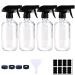 Panendiano Braunglas spray bottles watering can with adjustable spray head reusable for plants flowers garden hairdressing salon 250ml-4P transparent