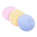 FRCOLOR Face Cleaning Puffs 3pcs Round Cleansing Pads Make up Cream Fiber Comfortable Makeup Tools
