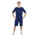 4Care tear-resistant care body for women and men short arm/short leg with safety zipper in the back S Marine