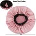 SENGTERM Satin Night Cap for Women Elastic Wide Band Nightcap for Long & Curly Hair (Large Pink) Best Sleep Cap for Hair Protection - Buy Online on GoSupps.com