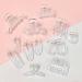 10 Pack Acrylic Hair Pins DIY Hair Accessories Hair Clamp Hair Barrette Clear Hair Grips Acrylic Material For Children DIY Hair Accessories