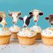 Kid's Cow Themed Happy Birthday Cupcake Toppers 18-PC Set - This is a great cow themed birthday party Moo party western cowboy party or baby shower party decoration - SugarGera - Buy Online on GoSupps.com