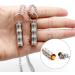 Titanium Pill Case Necklace for Men | Waterproof Keychain Pill Holder - Bamboo 2 Pack - Micro Emergency Aspirin & Nitro Storage - Buy Online on GoSupps.com