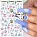 Christmas Nail Art Stickers Decals 10 Sheet Self Adhesive Gnome Santa Claus Reindeer Snowflake Christmas Tree Nail Sticker Design Nail Decoration for Women Girls - Buy Online on GoSupps.com