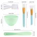 5-in-1 Silicone Face Mask Mixing Bowl Set - DIY Tool with Brushes Spatula & Measuring Devices for Women s Facial Care & Eye Masks - Green - Buy Online on GoSupps.com