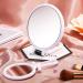 Willbond 2-Piece Magnifying Handheld and Travel Makeup Mirror Set - Double Sided Pedestal Mirror with 15x and 10x Magnification - White - Buy Online on GoSupps.com