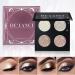 Glitter Shimmer Metallic Eyeshadow Palette 4 Color Diamond Pearl Shiny Bling Korean Makeup for Eye/Face/Highlighter High Pigmented Smooth White Shimmery Powder Glow Illuminator